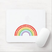 Skiuitstap Skiën Regenboog  Muismat (Met muis)