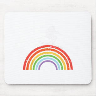 Skiuitstap Skiën Regenboog Muismat