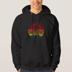 Skiuitstap Skiër Apres Ski Instructeur Eerste Les Hoodie