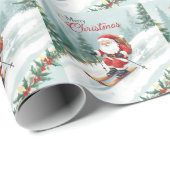 Skivakantie met de Kerstman op de berg Cadeaupapier (Rol Hoek)