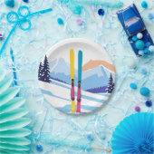 skivakantie papieren bordje (Feest)