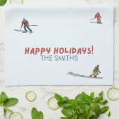 skivakantie theedoek (Gevouwen)