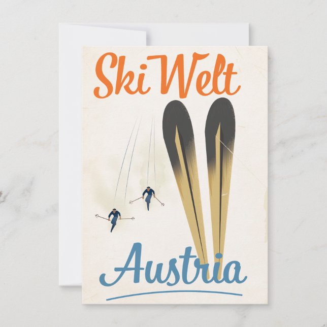 Skiwelt Austria ski travel poster (Voorkant)