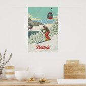 SkiWelt Oostenrijk Skigebied Reisposter Poster (Keuken)