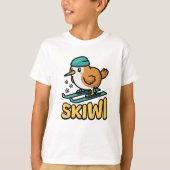 Skiwi! Schattige skiën Kiwi Pun T-shirt (Voorkant)