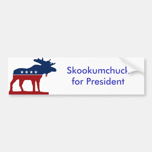 Skkokumchuck voor President Bumpersticker (Voorkant)