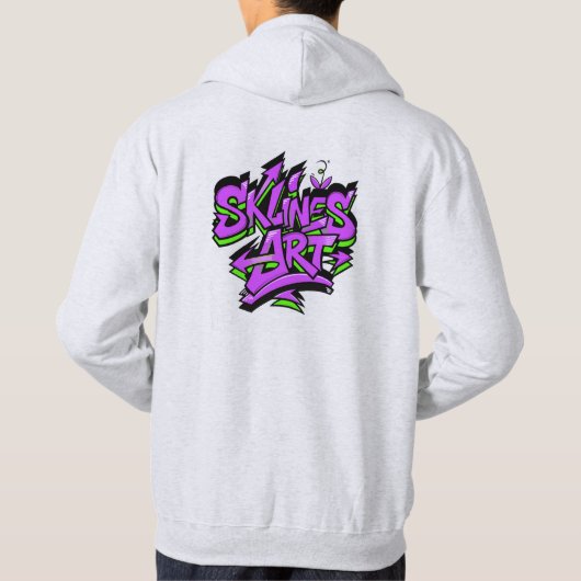 SklinesArt – Bold Graffiti Logo  Hoodie (Achterkant)