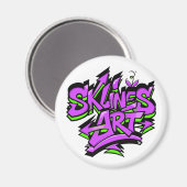 SklinesArt – Bold Graffiti Logo Magneet (Voorkant / Achterkant)