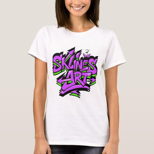 SklinesArt – Bold Graffiti Logo  T-shirt (Voorkant)