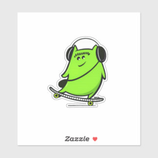 SklinesArt Schaatsrijder Sticker
