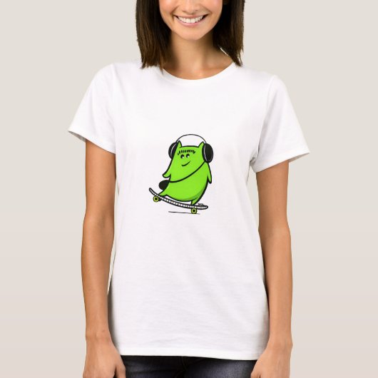 SklinesArt Schaatsrijder T-shirt (Voorkant)