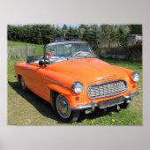 skoda felicia cabrio oranje Poster (Voorkant)
