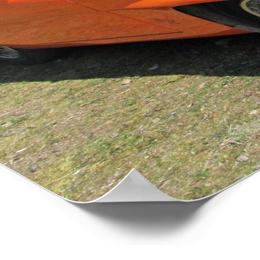 skoda felicia cabrio oranje Poster (Hoek)