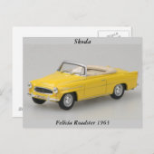 Skoda Felicia Roadster 1963 Briefkaart (Voorkant / Achterkant)
