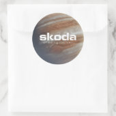 Skoda - Jacht op Jupiter - Ronde Sticker (Tas)