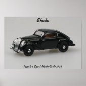 Skoda Popular Sport Monte Carlo 1935 Print (Voorkant)