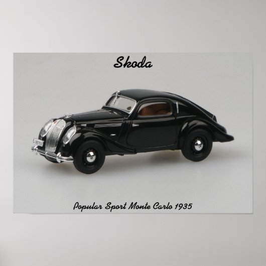 Skoda Popular Sport Monte Carlo 1935 Print (Voorkant)