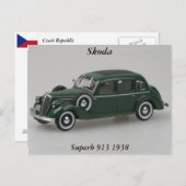 Skoda Superb 913 1938 Briefkaart (Voorkant / Achterkant)