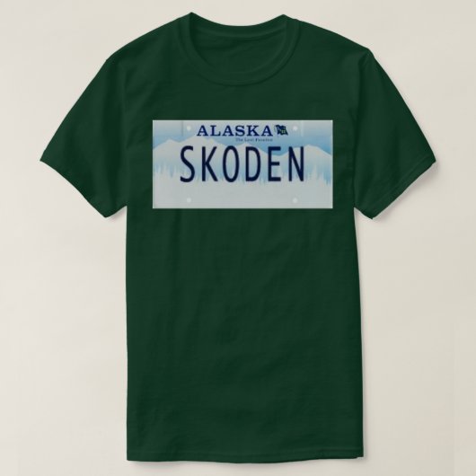 SKODEN Alaska License Plate  T-shirt (Design voorkant)