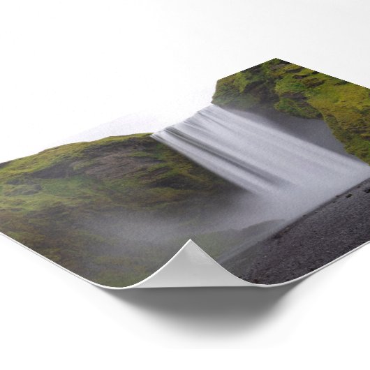 Skofafoss waterval poster (Hoek)
