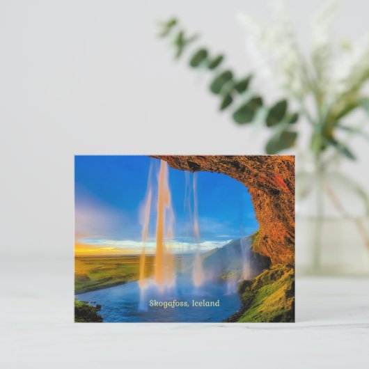 Skogafoss, IJsland Briefkaart (Staand voorkant)