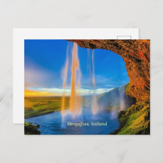 Skogafoss, IJsland Briefkaart (Voorkant / Achterkant)