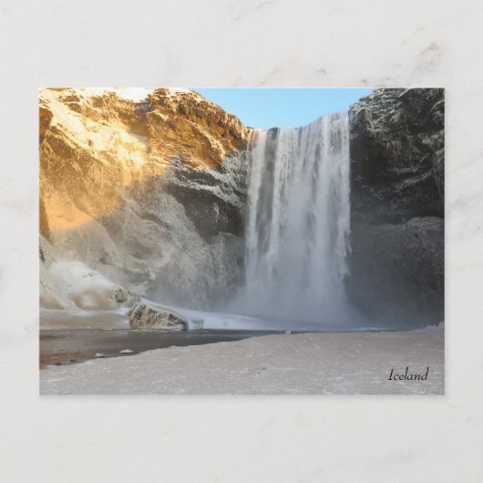Skogafoss ijsland briefkaart (Voorkant)