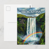Skógafoss IJsland Briefkaart (Voorkant / Achterkant)