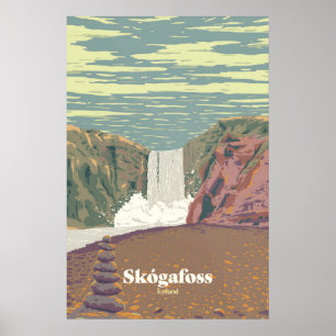 Skogafoss IJsland Reisposter Poster