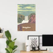 Skogafoss IJsland Reisposter Poster (Thuiskantoor)