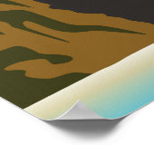 Skogafoss IJsland Waterfall Travel Poster (Hoek)