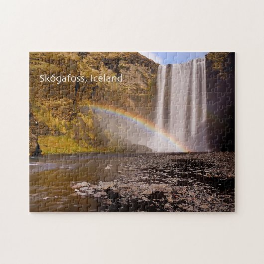 Skógafoss Puzzle met Gift Box Legpuzzel (Horizontaal)