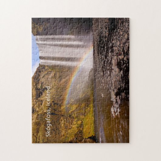 Skógafoss Puzzle met Gift Box Legpuzzel (Verticaal)