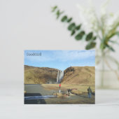 Skógafoss Waterfall, IJsland Briefkaart (Staand voorkant)