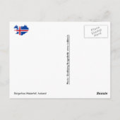 Skógafoss Waterfall, IJsland Briefkaart (Achterkant)