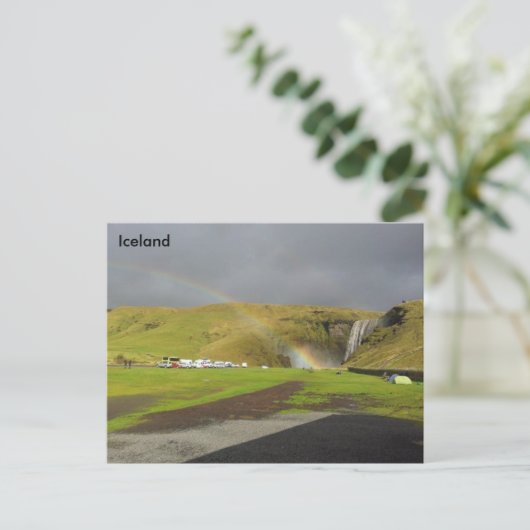 Skógafoss Waterfall, Skógá, Zuid-IJsland Briefkaart (Staand voorkant)