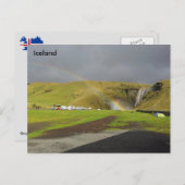 Skógafoss Waterfall, Skógá, Zuid-IJsland Briefkaart (Voorkant / Achterkant)