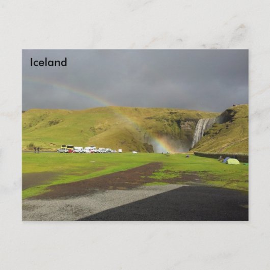 Skógafoss Waterfall, Skógá, Zuid-IJsland Briefkaart (Voorkant)