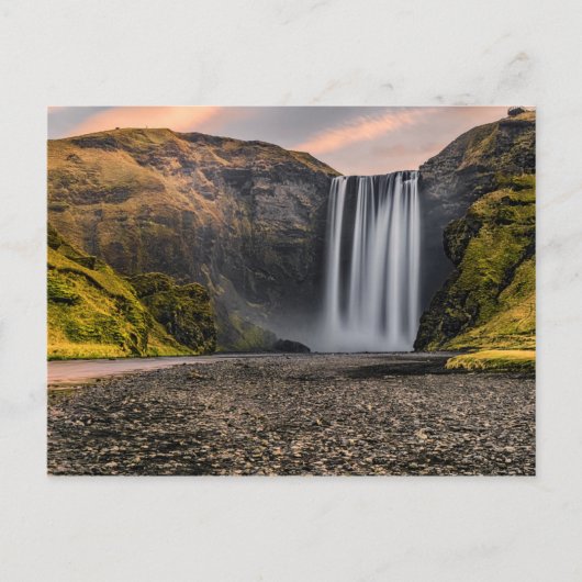 Skogafoss Waterval in de zondagsopstand Briefkaart (Voorkant)