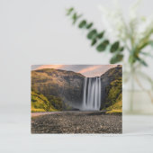 Skogafoss Waterval in de zondagsopstand Briefkaart (Staand voorkant)
