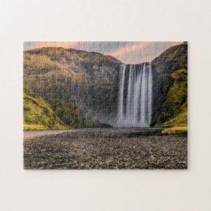 Skogafoss Waterval in de zondagsopstand Legpuzzel