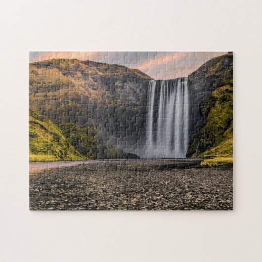 Skogafoss Waterval in de zondagsopstand Legpuzzel (Horizontaal)