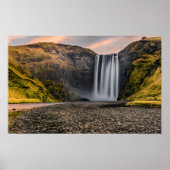 Skogafoss Waterval in de zondagsopstand Poster (Voorkant)