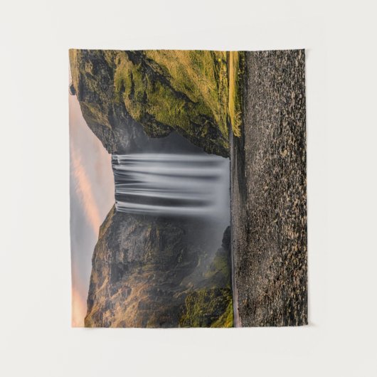 Skogafoss Waterval in de zondagsopstand Wandkleed (Voorkant)