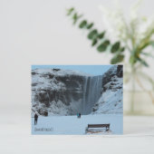 Skógafoss waterval, Skógá, ten zuiden van IJsland Briefkaart (Staand voorkant)