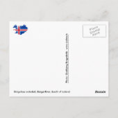 Skógafoss waterval, Skógá, ten zuiden van IJsland Briefkaart (Achterkant)