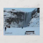 Skógafoss waterval, Skógá, ten zuiden van IJsland Briefkaart (Voorkant)
