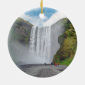 Skogafoss waterval - Skogar dorp, IJsland Keramisch Ornament (Achterkant)