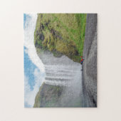 Skogafoss waterval - Skogar dorp, IJsland Legpuzzel (Verticaal)