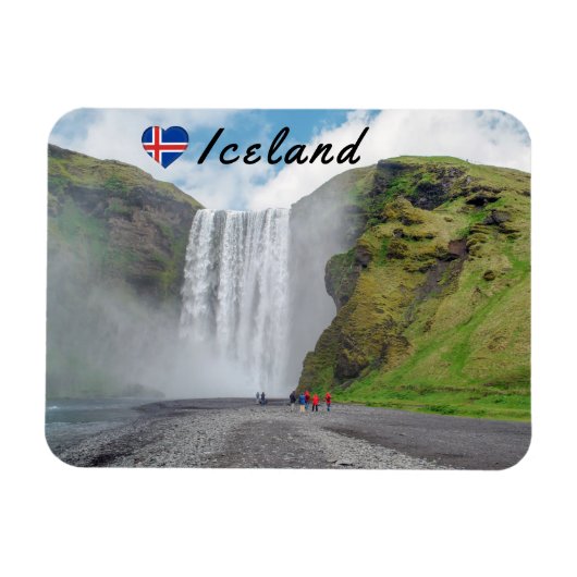 Skogafoss waterval - Skogar dorp, IJsland Magneet (Horizontaal)